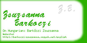 zsuzsanna barkoczi business card