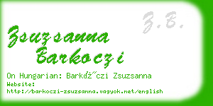 zsuzsanna barkoczi business card